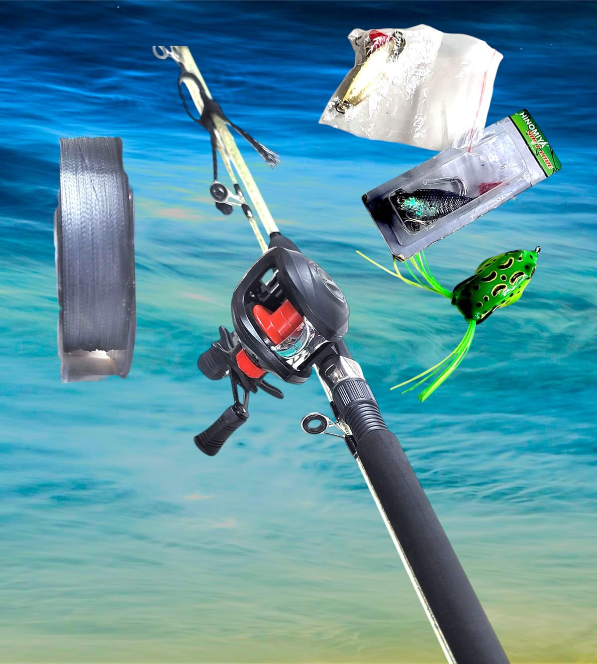 Baitcasting Fishing Reel Left Hand - মাছ ধরার রিল  (Full Package)